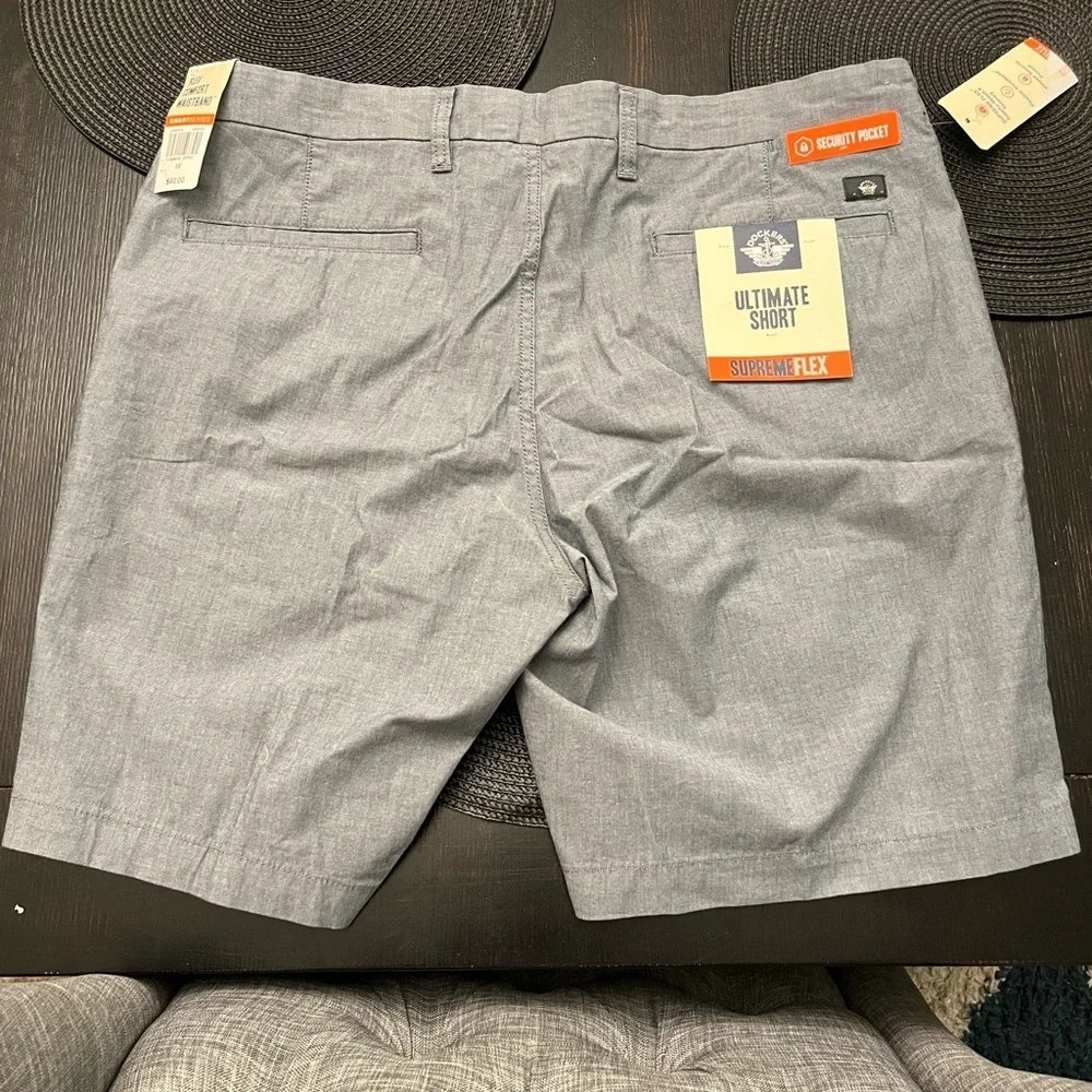 Dockers Mens Ultimate Straight Fit Supreme Flex Shorts Chambray Size 38